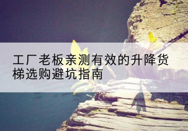 罗江升降货梯怎么选-工厂老板亲测有效的升降货梯选购避坑指南
